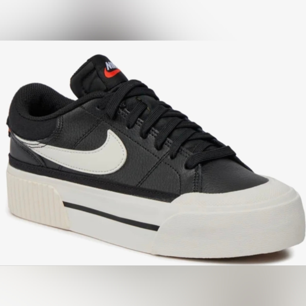 Nike Court Legacy Lift "Black Sail" Sneakers Size 10.5 NWOT MSRP $94.99